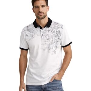 Lorenzoni Italian 100% Cotton Men’s Polo Shirt White Size XXL